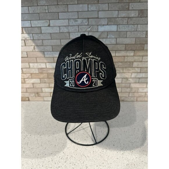 Atlanta Braves Era 2021 World Series Champions New Era  9FORTY Locker Room Hat - Picture 1 of 6